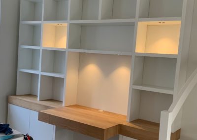 Diks Design, meubel- keuken- en interieurbouw, boekenkast, thuiswerken, werkplek, meubelmaker